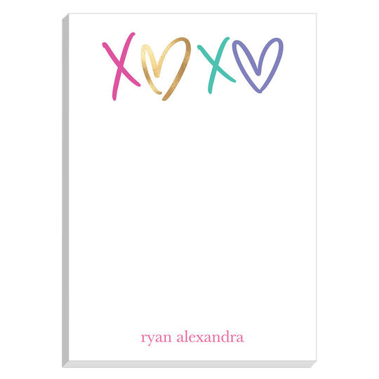 XOXO Hearts Notepad